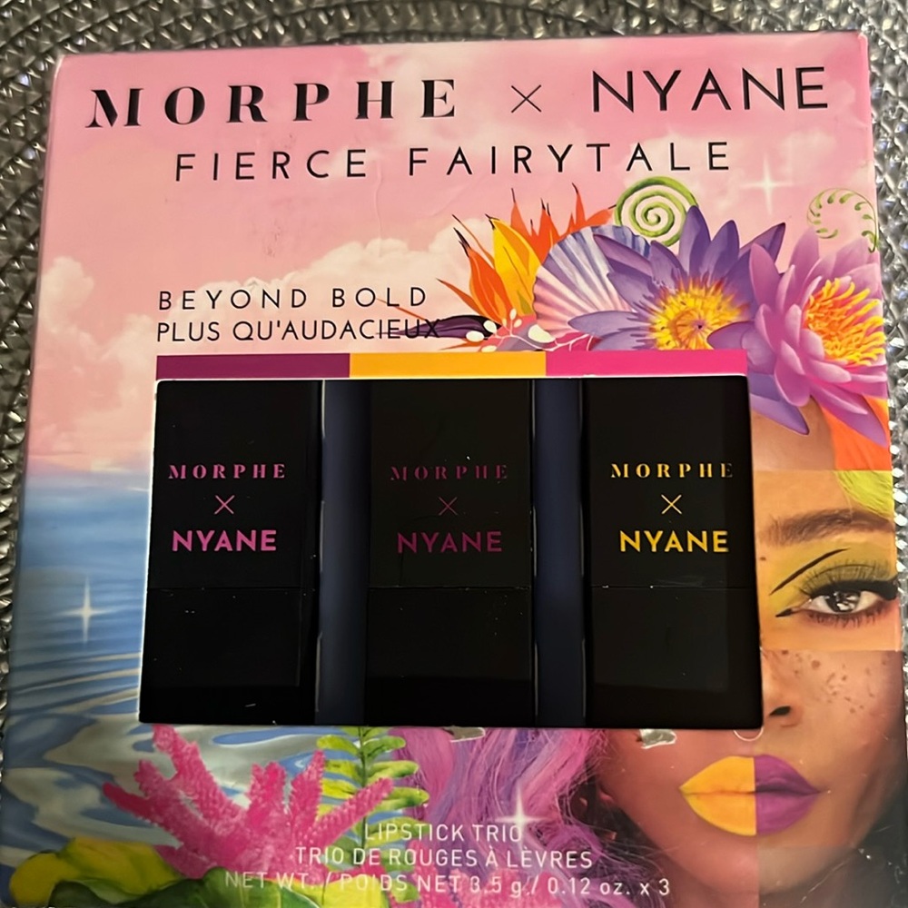 Morphe x Nyane Fierce Fairytale Beyond Bold Pout Clout Lipstick Trio NEW NIB